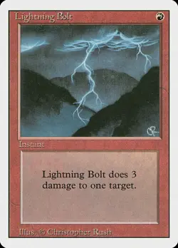 MTG Lightning Bolt Revised Edition LP/EX - Image 1