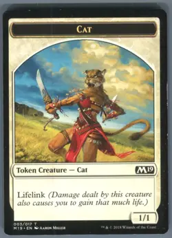 Magic_the_gathering Core Set 2019 Cat Token #3 - Image 1
