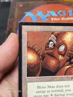 Brass Man Arabian Nights LP Light Play MTG Magic The Gathering - Image 3