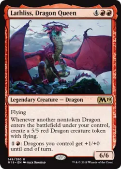 [1x] Lathliss, Dragon Queen Near Mint, English Core Set 2019 MTG Magic - Image 1