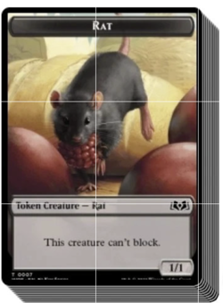 10 pcs RAT TOKEN (007) Wilds Of Eldraine WOE Magic MTG MINT CARD - Image 1