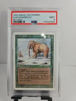 1994 Magic The Gathering War Mammoth Revised Edition Regular PSA 9 - Image 1