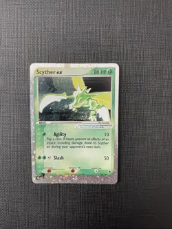 Scyther ex #102/109 Ultra Rare Pokemon EX Ruby And Sapphire & English 2003 SWIRL - Image 5