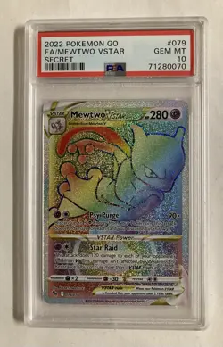 Mewtwo VSTAR 079/078 (Secret) 2022 Pokemon GO PSA 10 GEM MINT - Image 1