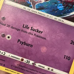Pokemon Mewtwo Cosmo HOLO Promo 056/172 Mew V Box Exclusive! W/ Holo Bleed ✨ - Image 3