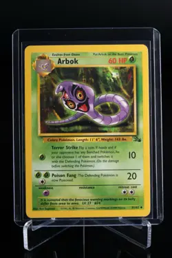 Pokemon TCG Arbok 31/62 Uncommon Unlimited Fossil NM - Image 1