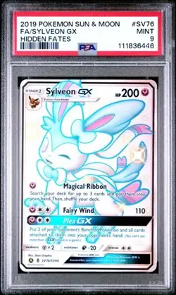 SYLVEON GX SV76/SV94 PSA 9 • 2019 Hidden Fates Shiny Vault Holo Mint Pokemon - Image 1