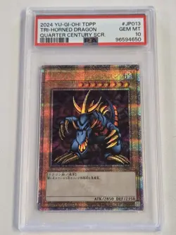 Tri-Horned Dragon PSA 10 Quarter Century Secret Rare Yugioh Japenese Tokyo Dome - Image 1