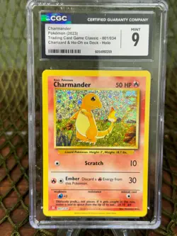 *CGC 9* CHARMANDER ~ Pokemon TCG: TRADING CARD GAME CLASSIC 1/34 - Image 1