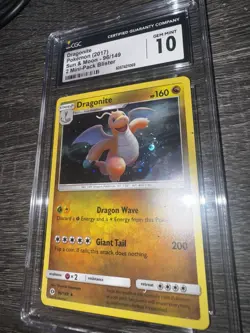 Pokemon Graded Card- 2017 Dragonite 96/149 Holo Rare Sun & Moon CGC Gem Mint 10 - Image 1