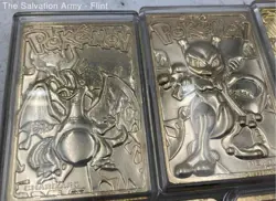 Pokemon 1999 Gold Plated Trading Cards Lot Of 5 w/Charizard Burger King Promo - Image 3