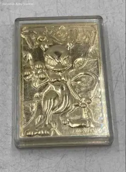 1999 Burger King Limited Edition 23k Gold Plated Mewtwo Pokemon TCG Trading Card - Image 1
