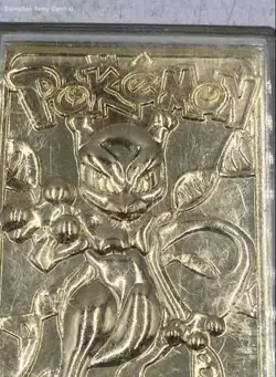 1999 Burger King Limited Edition 23k Gold Plated Mewtwo Pokemon TCG Trading Card - Image 3