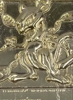 1999 Burger King Limited Edition 23k Gold Plated Mewtwo Pokemon TCG Trading Card - Image 4