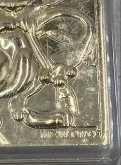 1999 Burger King Limited Edition 23k Gold Plated Mewtwo Pokemon TCG Trading Card - Image 5