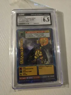 Wizardmon Digimon Street Fighter Starter Holographic Card St-44S 2nd Highest Cgc - Image 1