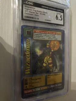 Wizardmon Digimon Street Fighter Starter Holographic Card St-44S 2nd Highest Cgc - Image 3