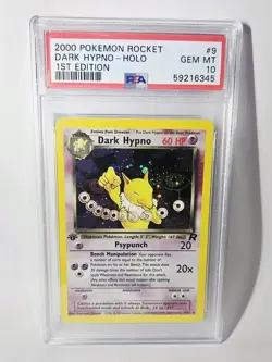 2000 Pokemon Team Rocket - Dark Hypno HOLO 1ST EDITION PSA 10 Gem Mint Card 9/82 - Image 1