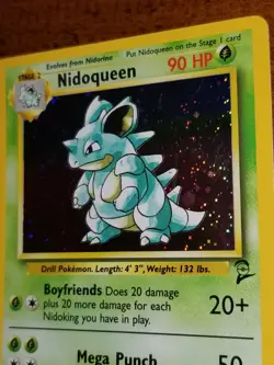 NIDOQUEEN 12/130 Holo Rare Base Set 2 WOTC Pokemon Card Near Mint/Light Play - Image 2