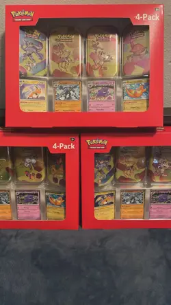 LOT OF 3 Pokemon 151 | 4 Mini Tins + 4 Promo Cards Bundle - Swirls! - Image 1