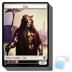 10 pcs CAT TOKEN (15) Commander Legends Magic MTG MINT CARD - Image 1