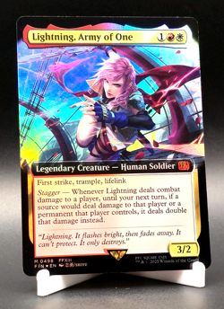 Lightning, Army of One MTG Final Fantasy Mythic Rare Extended Art Foil #498 FF13 - Image 1