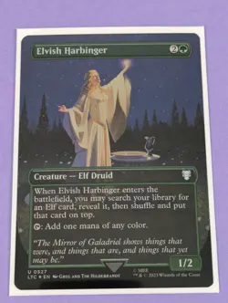 MTG: The Lord of the Rings: Elvish Harbinger Borderless Foil #0527 Uncommon - NM - Image 1
