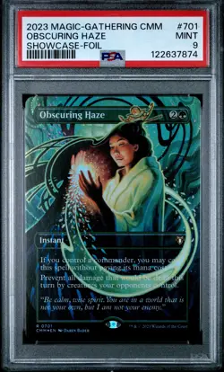 2023 MTG COMMANDER MASTERS SC-FOIL #701 OBSCURING HAZE PSA 9 - Image 1