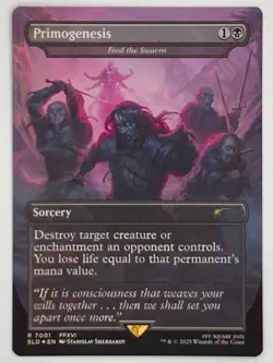 MTG Primogenesis Feed the Swarm 7001 Rainbow Foil Secret Lair Drop - Image 1