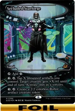 1x - Secluded Starforge - FOIL BORDERLESS #366 - Edge of Eternities - NM MTG - Image 1