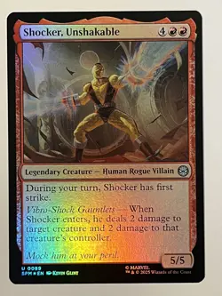 Shocker, Unshakable Marvel's Spider-Man Foil MTG NM - Image 1