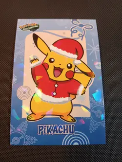 Pokemon 2024 Card Database Christmas Set Pikachu 2 Cracked Holo Peru US Seller - Image 1