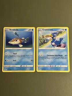 Pokemon Arrokuda 041/185 And Cramorant 040/185 Connecting ArtWork Card Lot Of 2 - Image 1