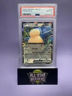 2025 POKEMON PRE EN-PRISMATIC EVOLUTIONS #076 SNORLAX EX PSA 10 - - Image 1
