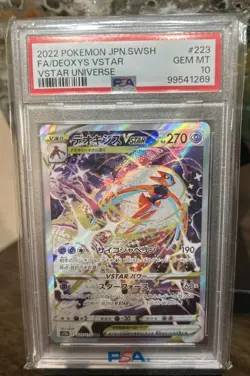 2022 Deoxys Pokemon Japanese Vstar Universe #223 Fa/Deoxys Vstar PSA 10 💎 - Image 1