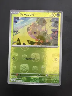Sewaddle #1 Master Ball Holo NM - Pokemon TCG: Scarlet and Violet White Flare - Image 1