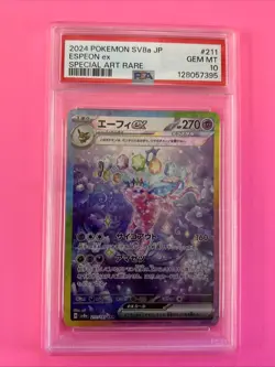 PSA 10 Pokemon Japanese Espeon 211/187 sv8a Terastal Festival ex - Image 1