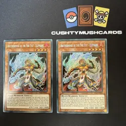 YUGIOH BROTHERHOOD OF THE FIRE FIST ELEPHANT SECRET RARE FIGA-EN012 1ST ED X2 - Image 1