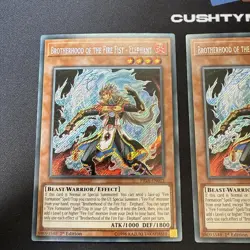 YUGIOH BROTHERHOOD OF THE FIRE FIST ELEPHANT SECRET RARE FIGA-EN012 1ST ED X2 - Image 3