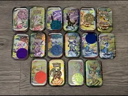 Pokemon Prismatic Evolutions 8 Mini Tins - Includes Coin And Art Card - No Packs - Image 1