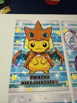 Rare Cracked Ice Pokemon Card Database Christmas Set Poncho Pikachu FULL SET! - Image 2