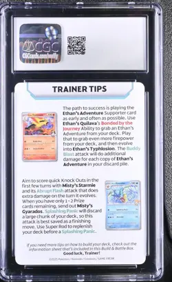 CGC 10 - Mewtwo & Giovanni Trainer Tips Insert Card Pokemon Destined Rivals Gem - Image 2