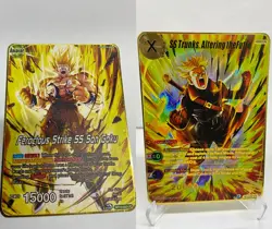 2PCS SS Son Goku SS Trunks Metal Dragon Ball Card-Collectible Gift Display Toys - Image 1