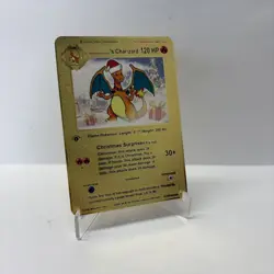 Christmas Charizard 120HP Metal Pokemon Card-Collectible Gift Display - Image 1