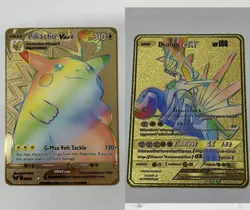 2PCS Pikachu Dialga Metal Pokemon Card-Collectible Gift Display！ - Image 1