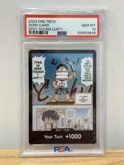 PSA 10 DON!! Card DF01 Young Luffy 2023 Devil Fruits Collection 1 One Piece Don - Image 1