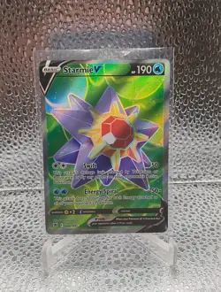 Pokemon Starmie v TCG Full Art Holo Card Sword & Shield Astral Radiance 166/189 - Image 2