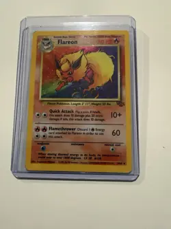 Flareon 3/64 Holo Rare Jungle Set Unlimited Pokemon Card WotC 1999 - Image 1