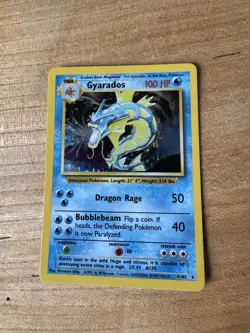 1999 Pokemon TCG Gyarados Holo Rare Card Base Set 6/102 Vintage WOTC LP - Image 1