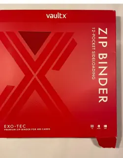 Vault X Fire Red 12-Pocket Exo-Tec Zip Binder 480 Cards Open Box - Image 1